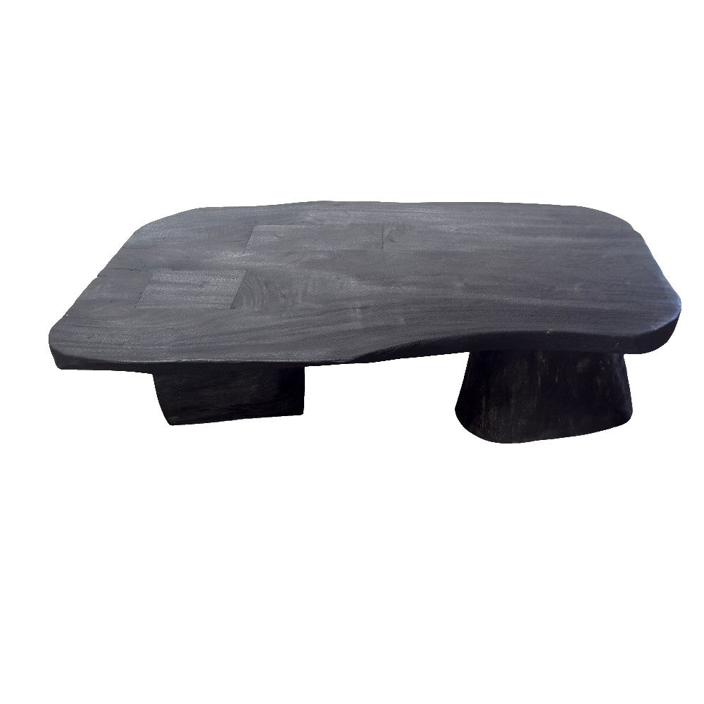 Indonesian Charred Wood Bench - Berbere Imports