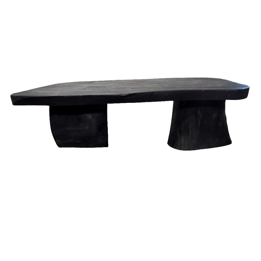 Indonesian Charred Wood Bench - Berbere Imports