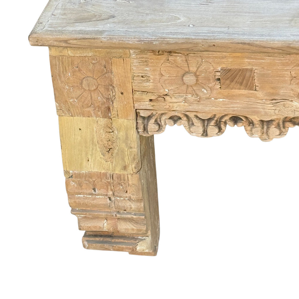Vintage Indian Carved Wooden Coffee Table - Berbere Imports