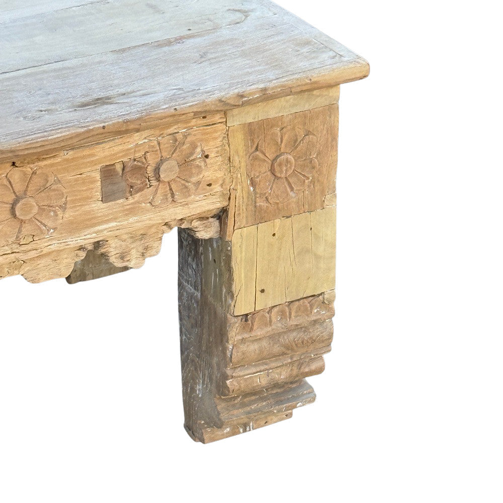 Vintage Indian Carved Wooden Coffee Table - Berbere Imports