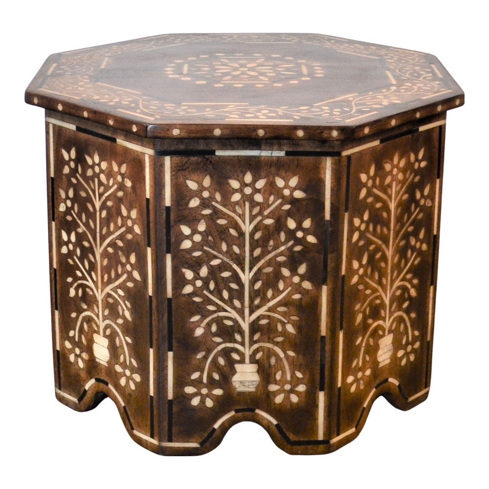 Octagonal Bone Inlay Table 2 - Berbere Imports