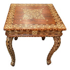 Indian Bone Inlay Square Side Table - Berbere Imports