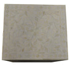 White Bone Inlay Side Table - Berbere Imports