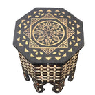 Moroccan Bone Inlay Hexagonal Side Table - Berbere Imports