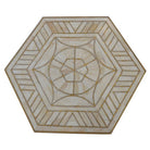 White Bone & Brass Side Table - Berbere Imports