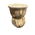 Round Wooden Side Table - Berbere Imports