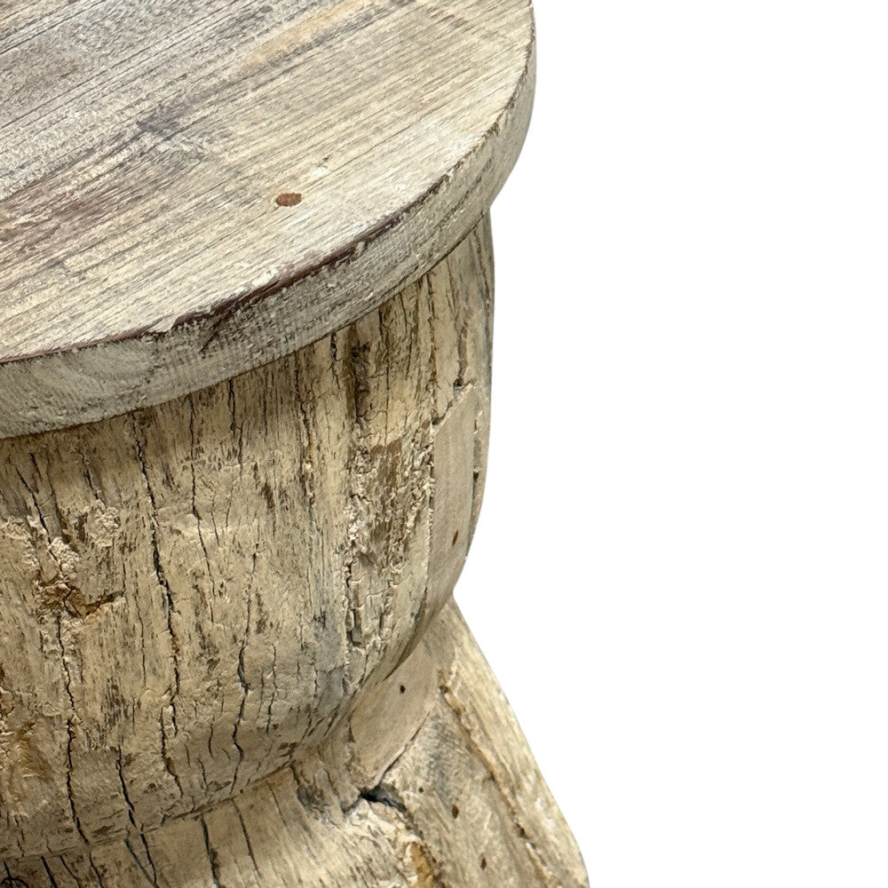 Round Wooden Side Table - Berbere Imports