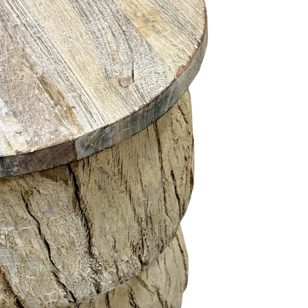 Round Wooden Side Table - Berbere Imports