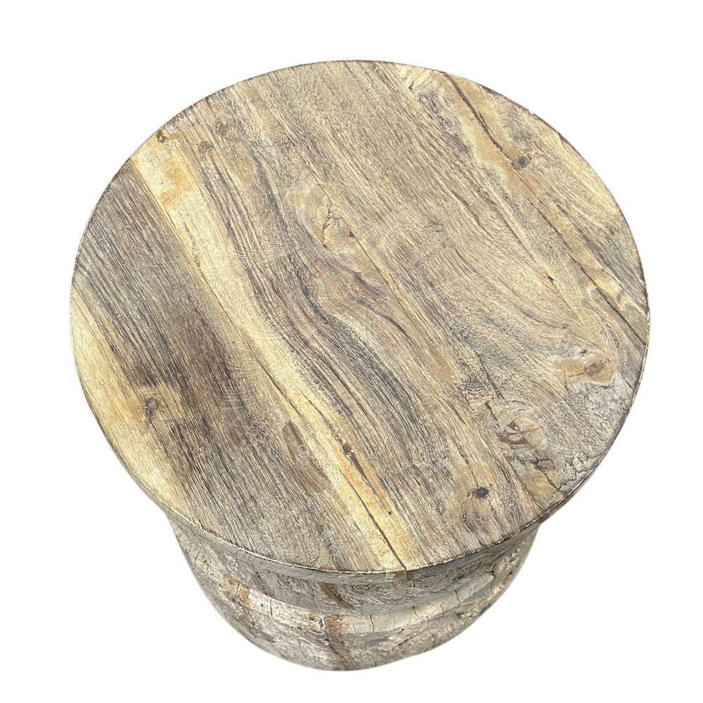 Round Wooden Side Table - Berbere Imports