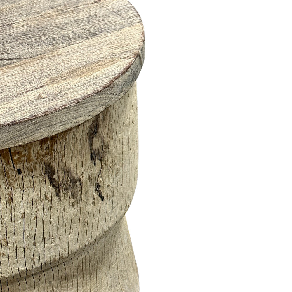 Round Wooden Side Table - Berbere Imports