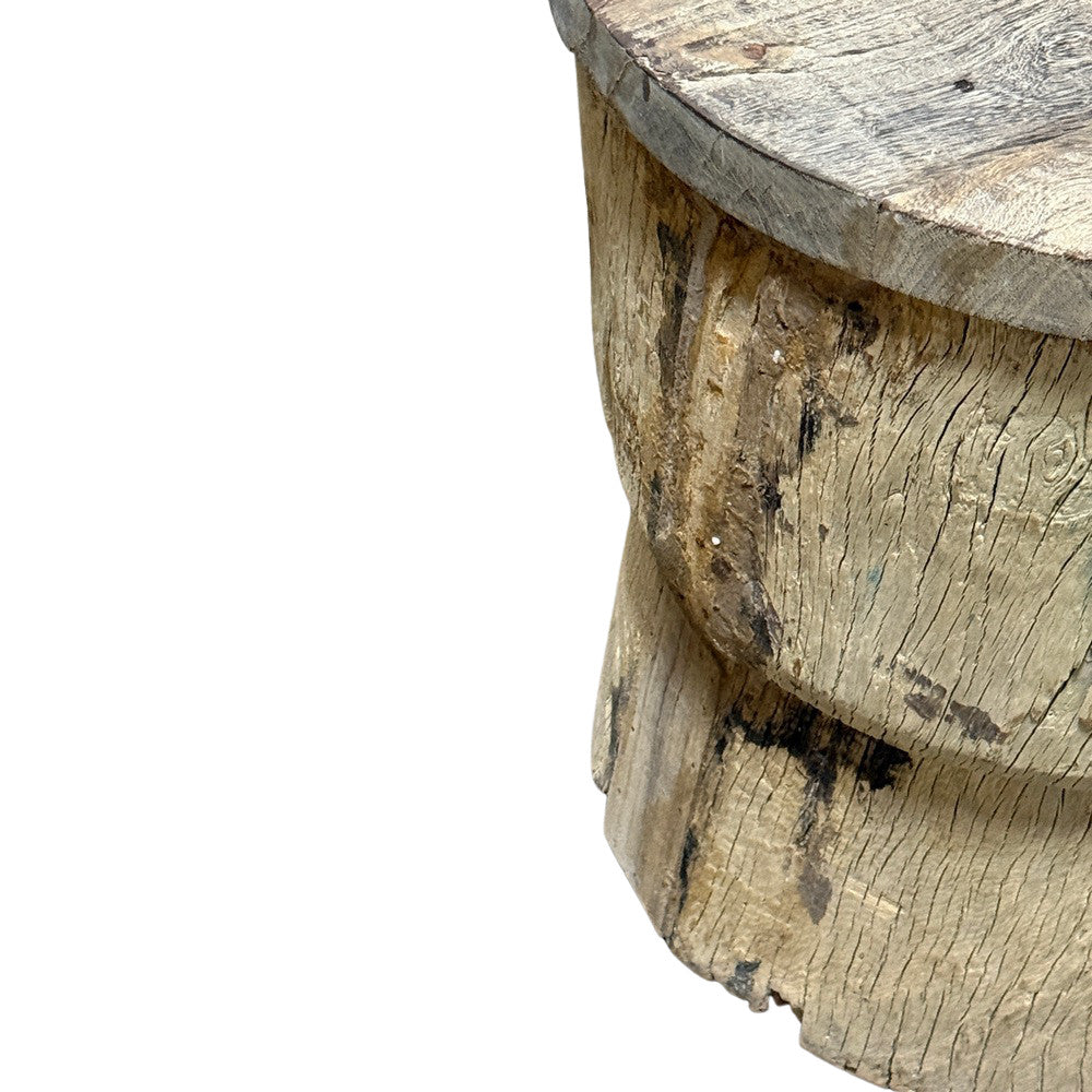 Round Wooden Side Table - Berbere Imports