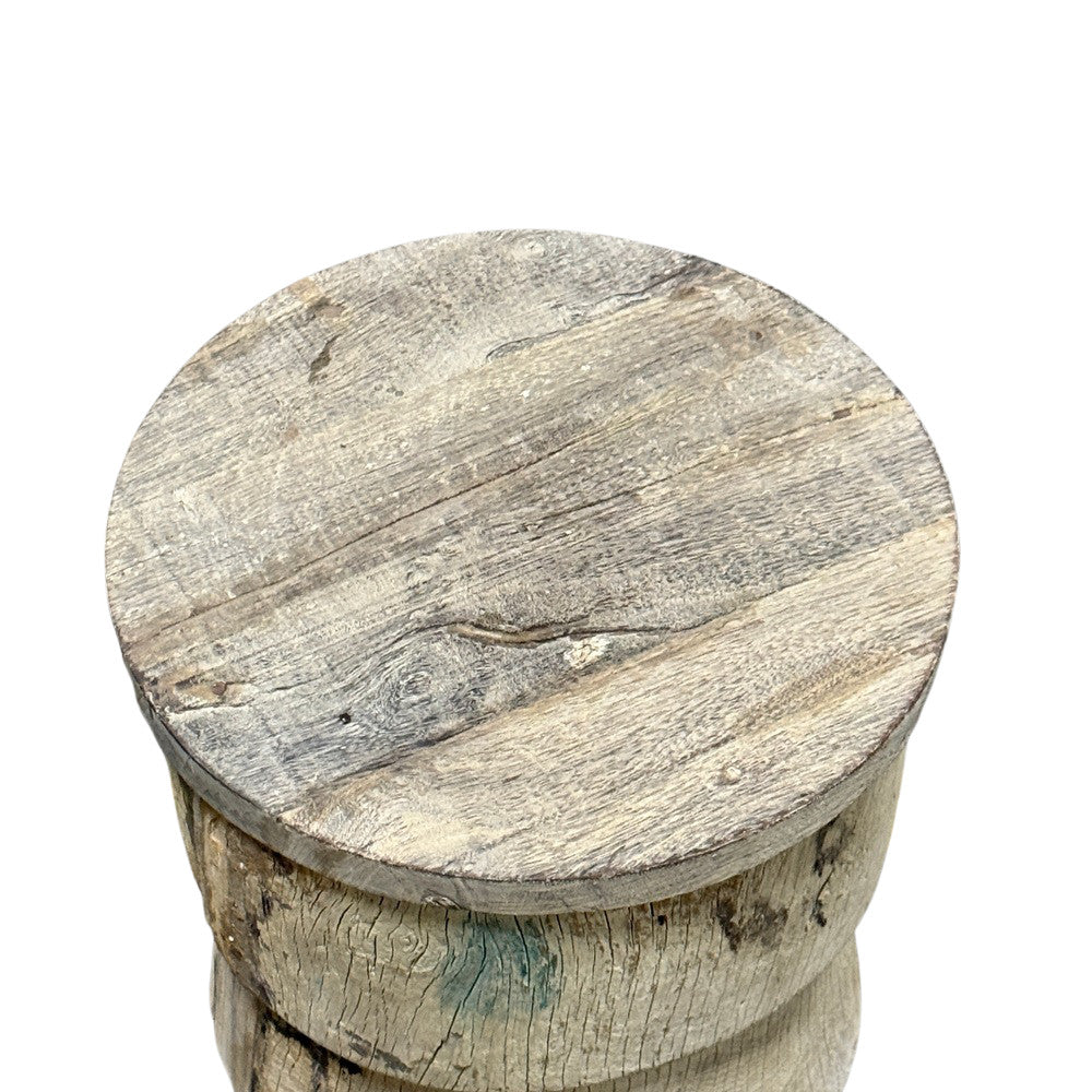 Round Wooden Side Table - Berbere Imports