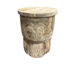 Round Wooden Side Table - Berbere Imports