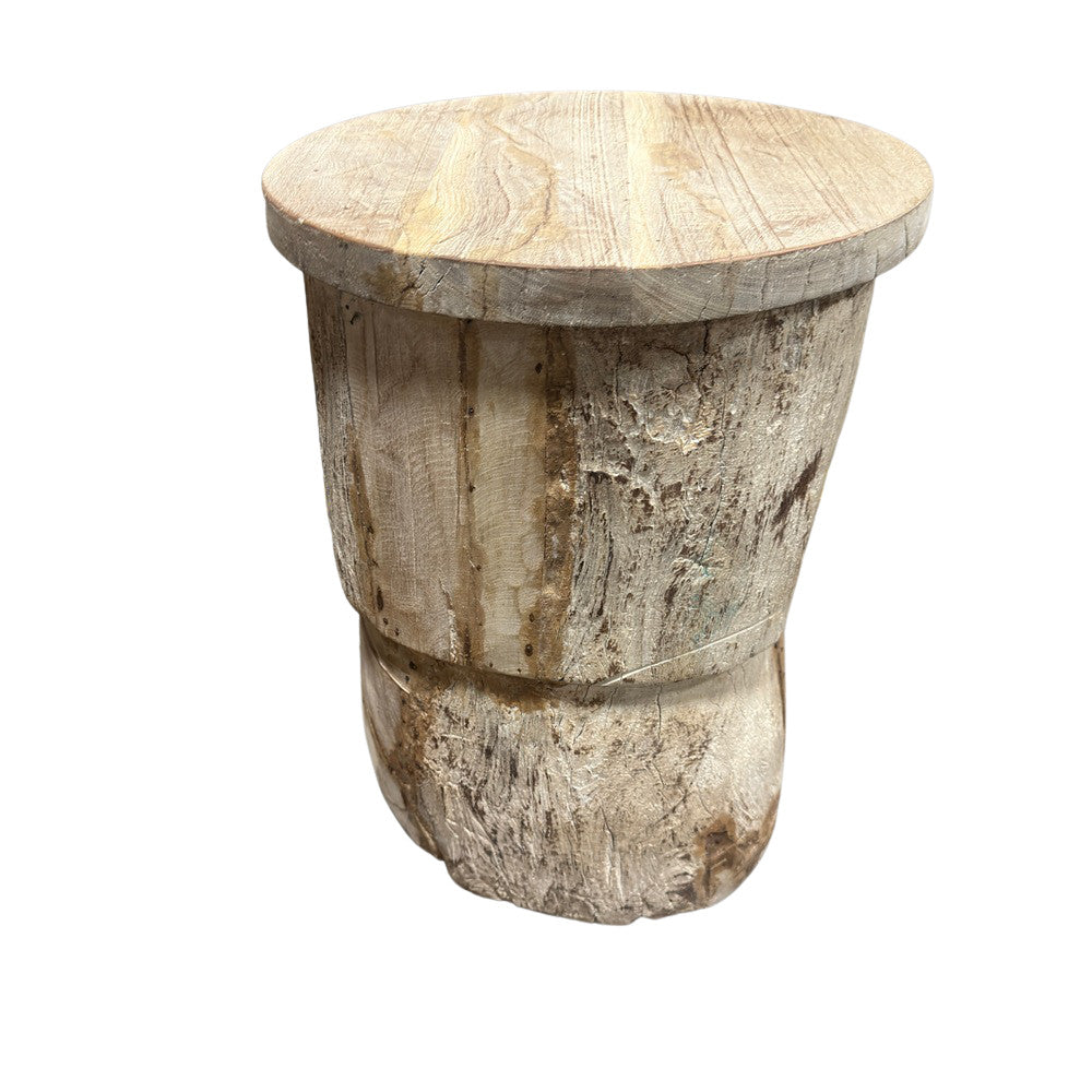 Round Wooden Side Table - Berbere Imports