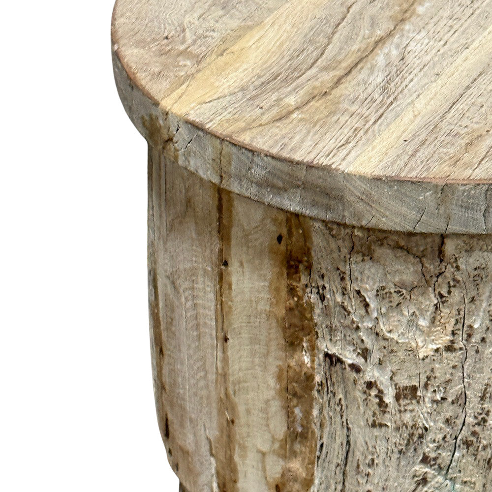 Round Wooden Side Table - Berbere Imports