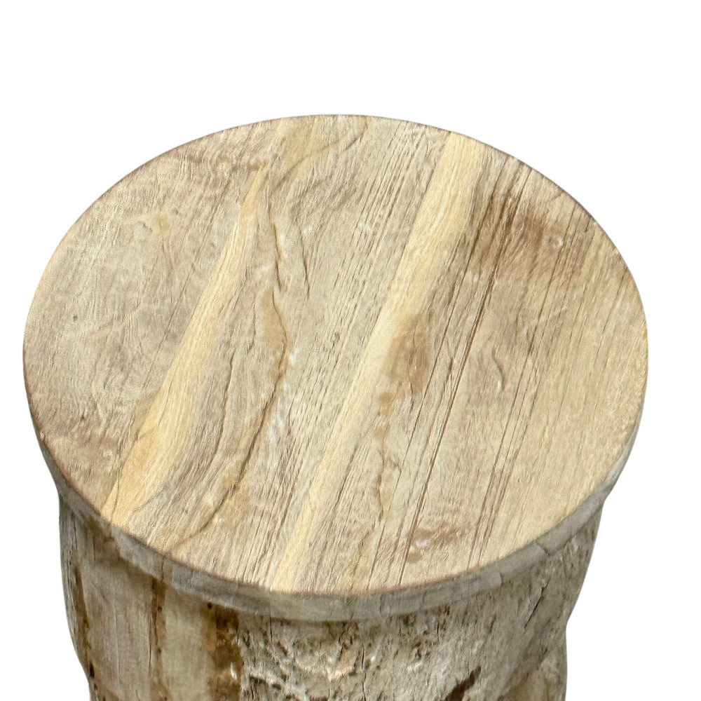 Round Wooden Side Table - Berbere Imports