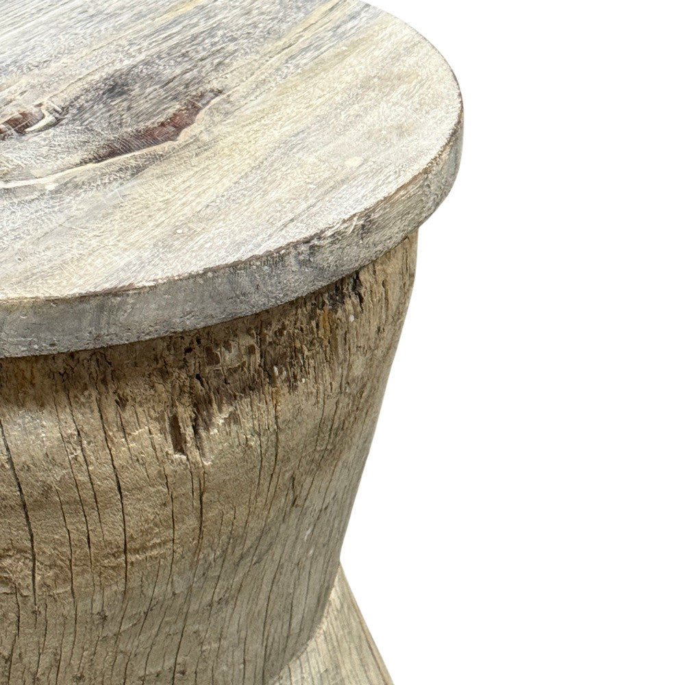 Round Wooden Side Table - Berbere Imports