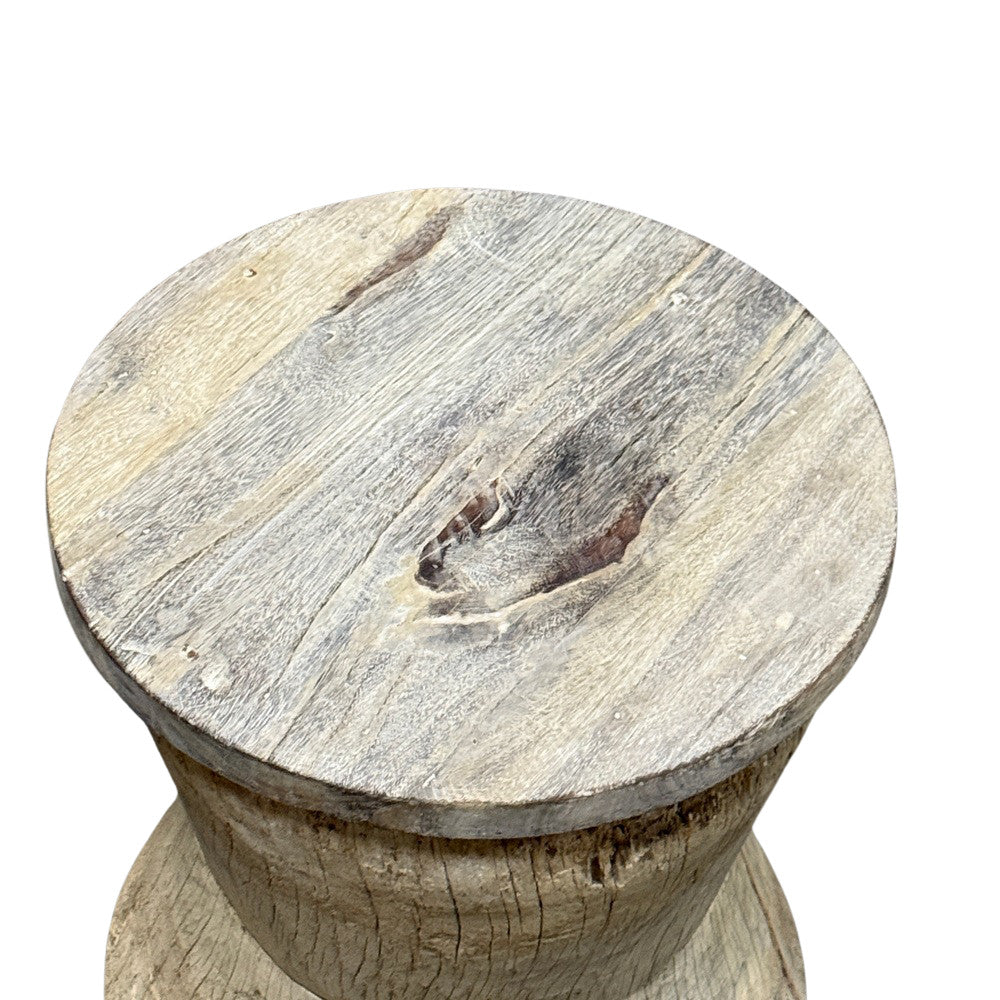 Round Wooden Side Table - Berbere Imports