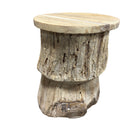 Round Wooden Side Table - Berbere Imports