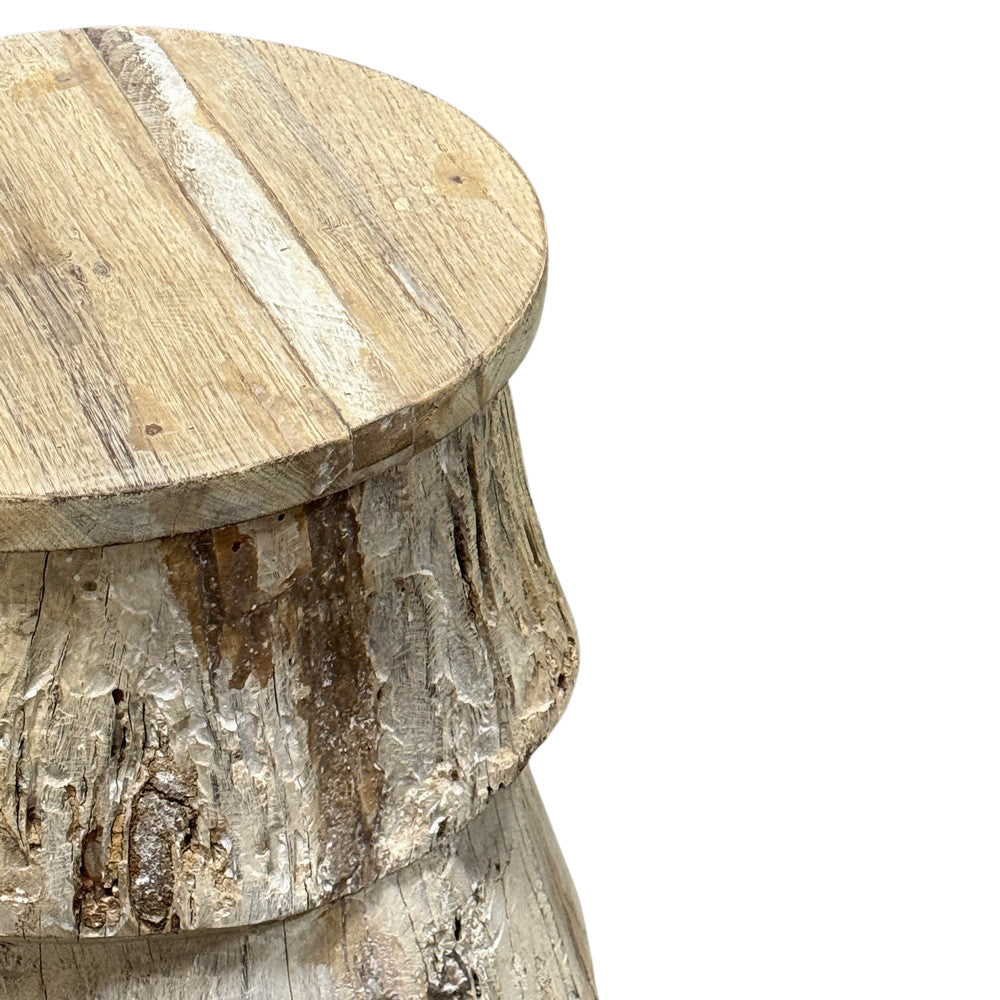 Round Wooden Side Table - Berbere Imports