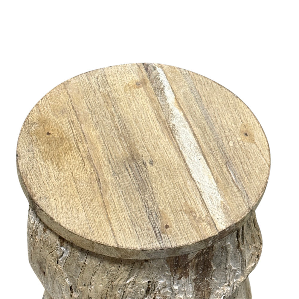 Round Wooden Side Table - Berbere Imports