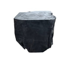 Indonesian Black Wooden Chunk Side Table - Berbere Imports