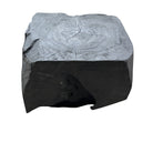 Indonesian Black Wooden Chunk Side Table - Berbere Imports