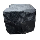 Indonesian Black Wooden Chunk Side Table - Berbere Imports