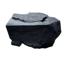 Indonesian Black Wooden Chunk Side Table - Berbere Imports