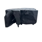 Indonesian Black Wooden Chunk Side Table - Berbere Imports