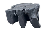Indonesian Black Wooden Chunk Side Table - Berbere Imports