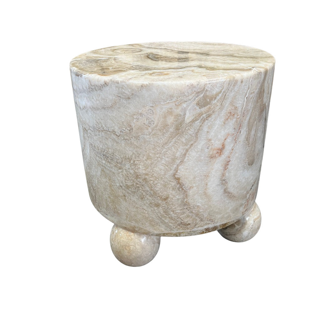 Onyx Side Table With Ball Feet - Berbere Imports