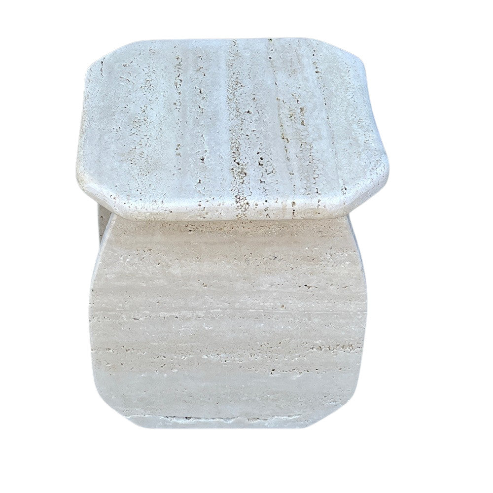 Travertine Side Table - Berbere Imports