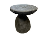 Indonesian Charred Wood Side Table - Berbere Imports