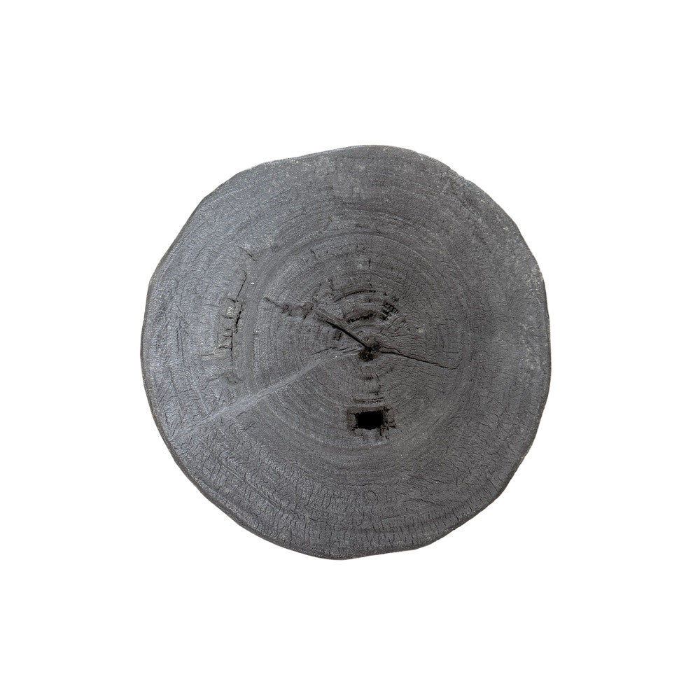 Indonesian Charred Wood Side Table - Berbere Imports