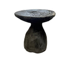 Indonesian Charred Wood Side Table - Berbere Imports