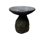 Indonesian Charred Wood Side Table - Berbere Imports