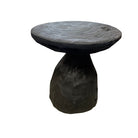 Indonesian Charred Wood Side Table - Berbere Imports