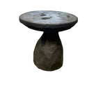 Indonesian Charred Wood Side Table - Berbere Imports