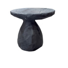 Indonesian Charred Wood Side Table - Berbere Imports