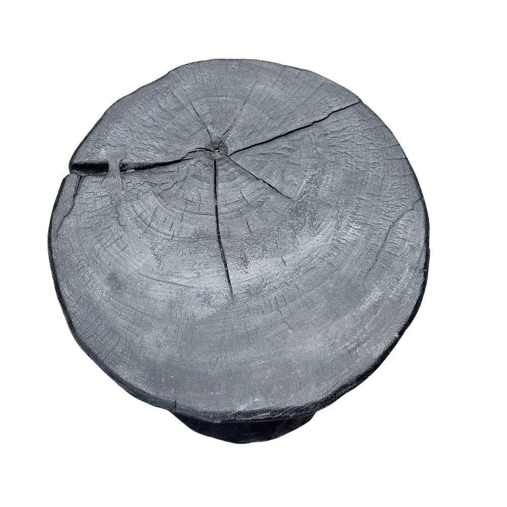 Indonesian Charred Wood Side Table - Berbere Imports
