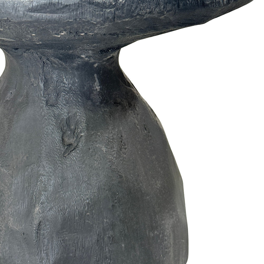 Indonesian Charred Wood Side Table - Berbere Imports