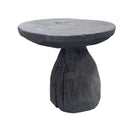 Indonesian Charred Wood Side Table - Berbere Imports