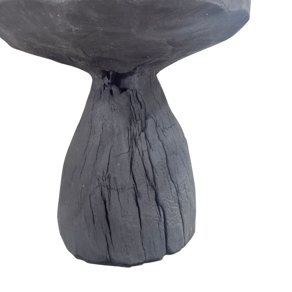 Indonesian Charred Wood Side Table - Berbere Imports