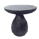 Indonesian Charred Wood Side Table - Berbere Imports