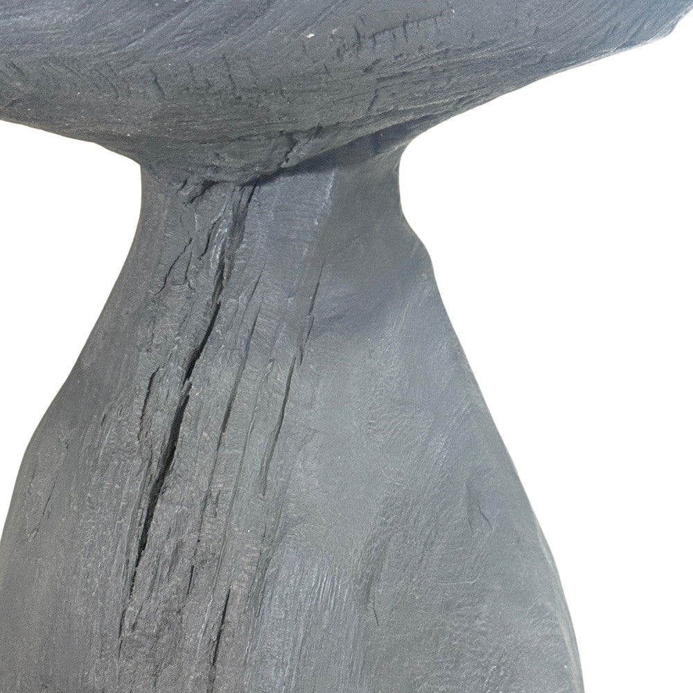 Indonesian Charred Wood Side Table - Berbere Imports