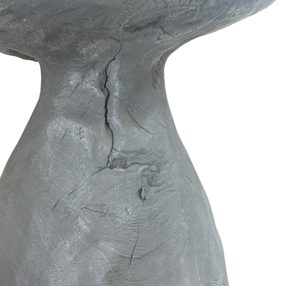 Indonesian Charred Wood Side Table - Berbere Imports