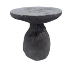 Indonesian Charred Wood Side Table - Berbere Imports