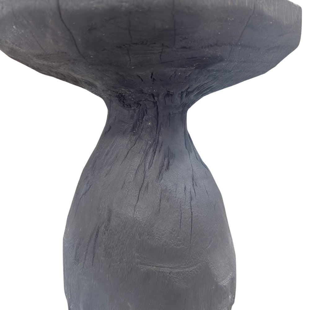 Indonesian Charred Wood Side Table - Berbere Imports