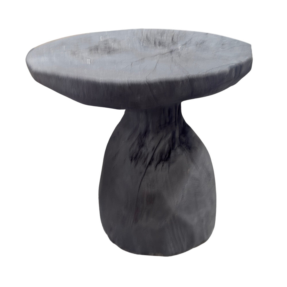 Indonesian Charred Wood Side Table - Berbere Imports